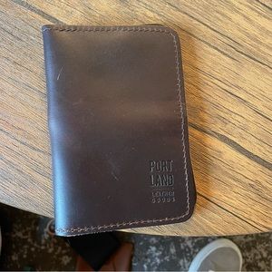 Portland leather passport holder